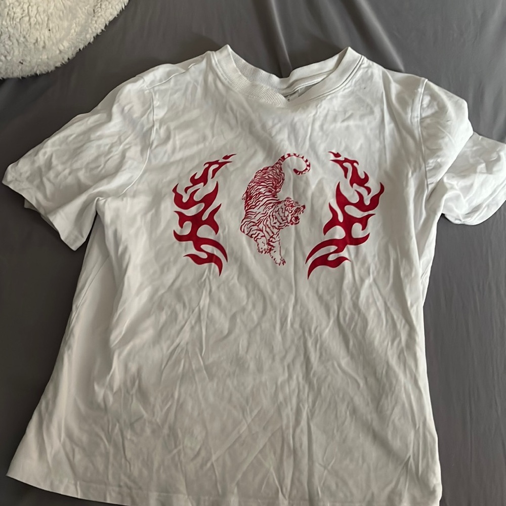 White and Red Tiger T-Shirt Women’s